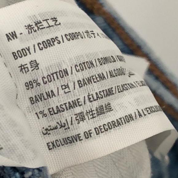 A&F 25/0r The 90s Straight Ultra High Rise Curve Love short slit ankle 0032 - Picture 6 of 11